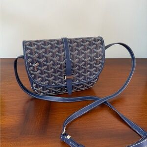 Goyard Navy Blue Belvedere PM Bag